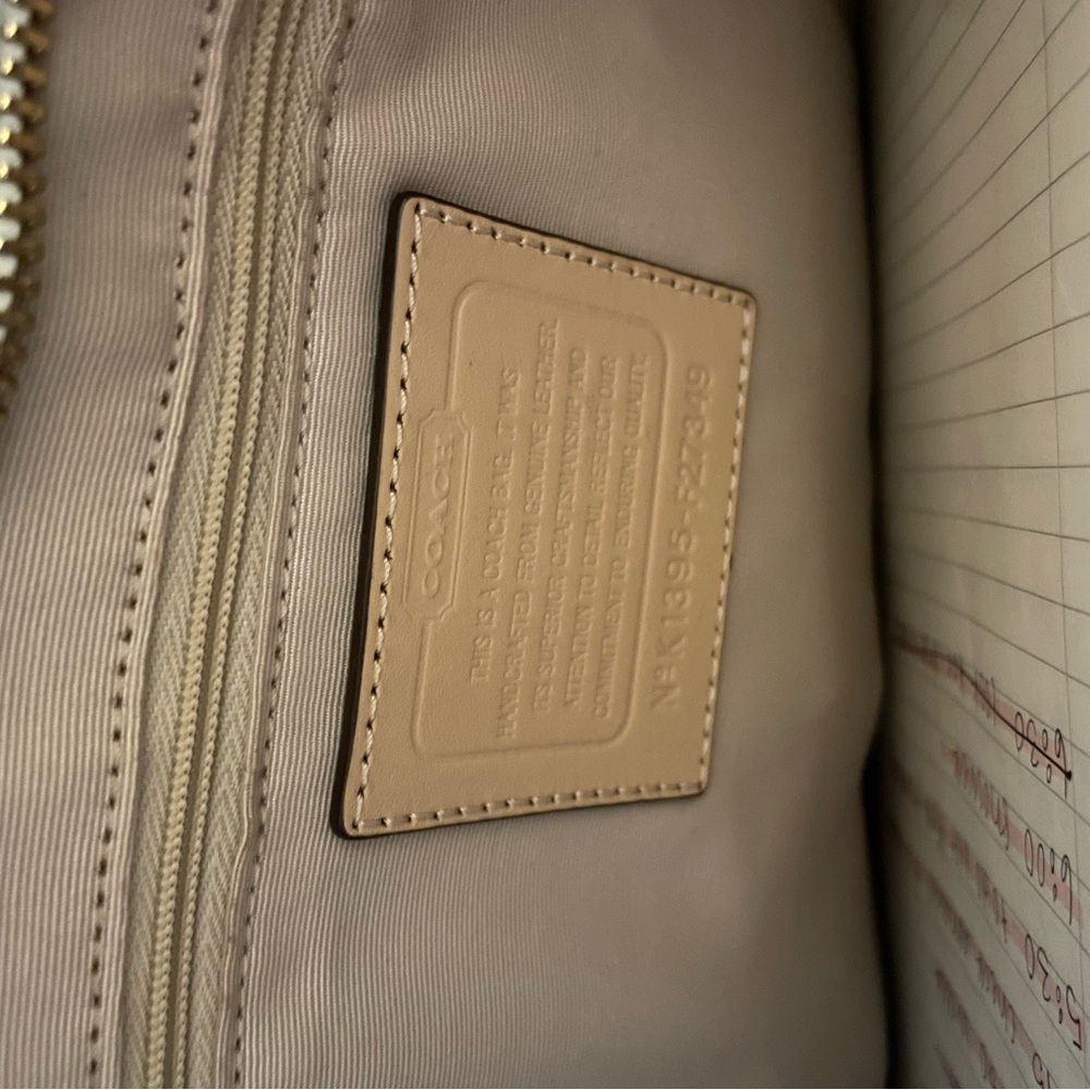 Coach White Leather Tote Bag - Picture 5 of 5